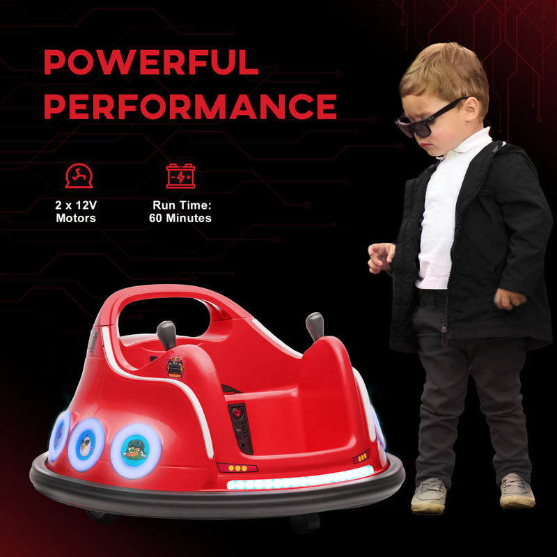 AIYAPLAY Angry Bird Licensed Bumper Car for Kids w/ Joysticks