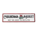 82cm Black And White Wooden Christmas Market Hanging Sign