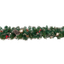 1.8m (6ft) Christmas Garland with Berries, Pine Cones & Gold Baubles