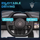 AIYAPLAY Maserati GT2 Licensed 12V Electric Ride On Car W/ Remote - Grey/Pink/White