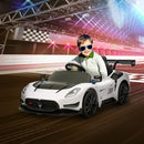 AIYAPLAY Maserati GT2 Licensed 12V Electric Ride On Car W/ Remote - Grey/Pink/White