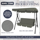 Riviera Green 3 Seater Padded Swing Hammock