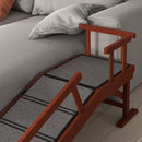 PawHut Wooden Dog Ramp With Removable Guardrails, Non-Slip Surface, 125 Cm