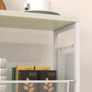 HOMCOM 3-Tier Kitchen Cart, Multifunction Kitchen Trolley on Wheels, White