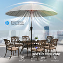 Outsunny 2m Shanghai Garden Parasol Umbrella, Outdoor Sun Shade, Light Grey