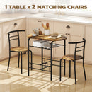HOMCOM Breakfast Bar Table And Stools Set, Dining Room Set With Shelf