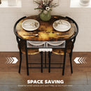 HOMCOM Breakfast Bar Table And Stools Set, Dining Room Set With Shelf