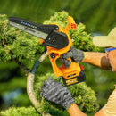 Outsunny 8 Inch Electric Chainsaw With Brushless Motor, 2 Batteries