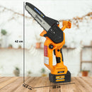 Outsunny 8 Inch Electric Chainsaw With Brushless Motor, 2 Batteries