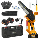 Outsunny 8 Inch Electric Chainsaw With Brushless Motor, 2 Batteries