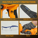 Outsunny 8 Inch Electric Chainsaw With Brushless Motor, 2 Batteries