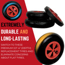 Replacement 13" X 3" Pneumatic Garden Wheelbarrow Wheel With Axle