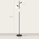 HOMCOM Modern Tree Floor Lamp with 3 Light, for Living Room Bedroom