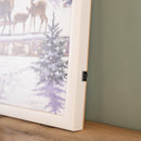 40cm Battery Operated Light up Family of Deers Christmas Canvas with LEDs