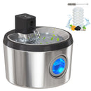 PawHut Wireless 4L Cat Water Fountain for Drinking Stainless Steel Cordless