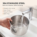 PawHut Wireless 4L Cat Water Fountain for Drinking Stainless Steel Cordless