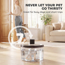 PawHut Wireless 4L Cat Water Fountain for Drinking Stainless Steel Cordless