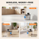 PawHut Wireless 4L Cat Water Fountain for Drinking Stainless Steel Cordless