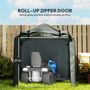 Outsunny Garden Tool Storage Shed with Roll-up Zipper Door