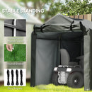 Outsunny Garden Tool Storage Shed with Roll-up Zipper Door