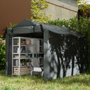 Outsunny Garden Tool Storage Shed with Roll-up Zipper Door