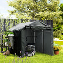 Outsunny Garden Tool Storage Shed with Roll-up Zipper Door
