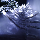 960 LED 12.4m Premier Cluster Indoor Outdoor Multi Function Mains Operated Christmas Lights with Timer on Clear Cable in Cool White