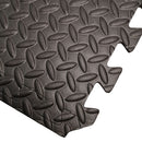 Samuel Alexander Black EVA Foam Floor Mats 60x60cm Interlocking Gym & Play Mats, Non-Slip, Water Resistant