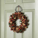 Winter Spice Hanging Christmas Wreath with Pine Cones Berries & Dried Fruit