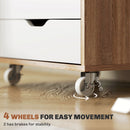 Vinsetto Mobile Filing Cabinet, 5-drawer File Cabinet with Wheels, Oak