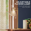 HOMCOM Table Lamp With Adjustable Head, Modern Bedside Lamp, Gold Tone