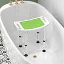 HOMCOM Adjust Aluminium Bath Stool Spa Shower Chair Non-Slip W/ Shower Hole