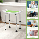 HOMCOM Adjust Aluminium Bath Stool Spa Shower Chair Non-Slip W/ Shower Hole