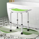 HOMCOM Adjust Aluminium Bath Stool Spa Shower Chair Non-Slip W/ Shower Hole