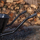 90 Litre 150kg Capacity Heavy Duty Outdoor Galvanised Pneumatic Metal Garden Wheelbarrow in Black
