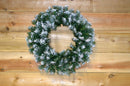 55cm Premier Christmas Snow Tipped Green Pine PVC Door Wreath