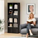 HOMCOM Narrow Bookshelf with Drawer, Tall Bookcase for Living Room, Black