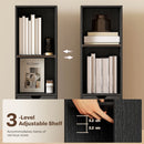 HOMCOM Narrow Bookshelf with Drawer, Tall Bookcase for Living Room, Black