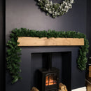 Premier 270cm (9ft) X 25cm Plain Green Christmas Garland Decoration