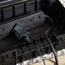 34cm X 21cm Large Black Outdoor Weatherproof Connection Box With Extension Cable