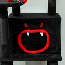 PawHut 152cm Gothic Cat Tree For Halloween With Coffin Bed, Large Condo