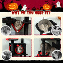 PawHut 152cm Gothic Cat Tree For Halloween With Coffin Bed, Large Condo