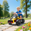 AIYAPLAY 12V Kids Electric Ride On Car, Battery Powered Ride On ATV, Yellow