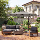 Outsunny 3 M Cantilever Parasol, Offset Umbrella With Cover And Wind Ropes