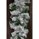 Premier 2.7m Snow Flocked Pine Christmas Garland with Glitter Finish