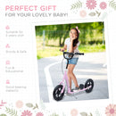 HOMCOM Teen Push Scooter - Pink