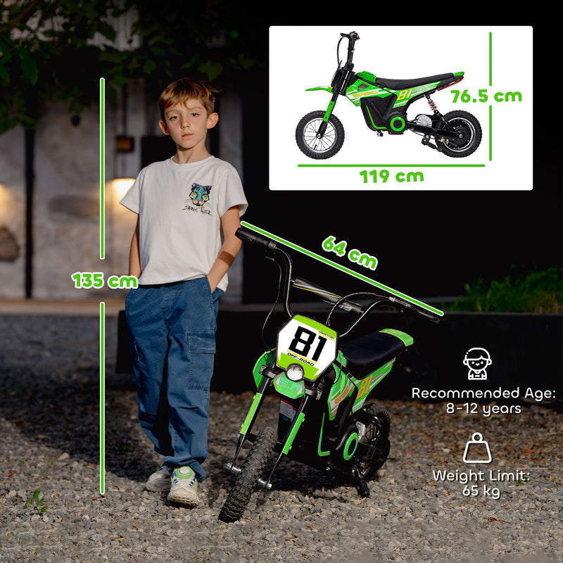 AIYAPLAY 24V Battery Powered Ride On Motorcycle with Rear Suspension