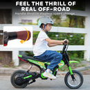 AIYAPLAY 24V Battery Powered Ride On Motorcycle with Rear Suspension