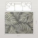 HOMCOM Easy-Cleaning Machine Washable Rug For Patio, Garden, Grey