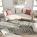 HOMCOM Easy-Cleaning Machine Washable Rug For Patio, Garden, Grey